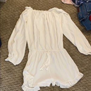 White soft romper with tie for best fit